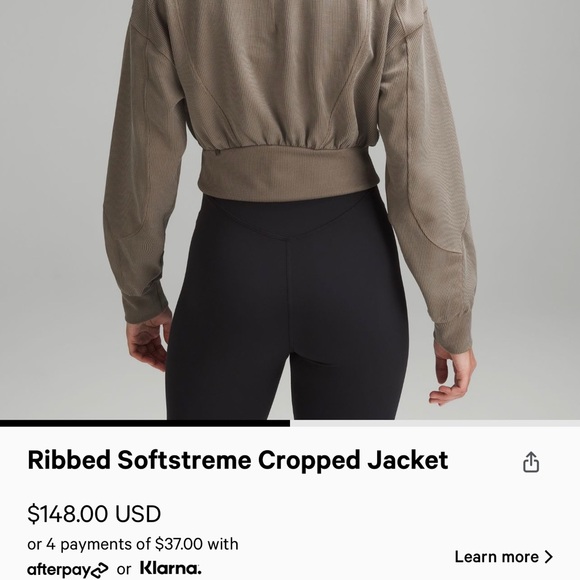 NWOT Lululemon Jacket sz 4 - softstream material (no top, no pants) - Picture 6 of 8